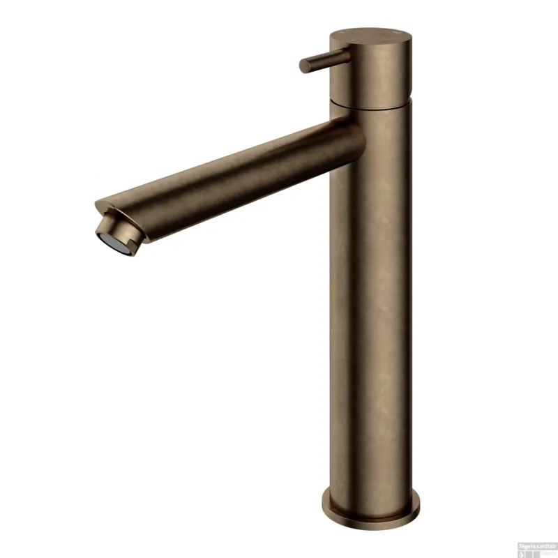 Wastafelmengkraan Hotbath Cobber 1-hendel Recht 28.6 cm Verouderd Messing Living Colours Must-Have