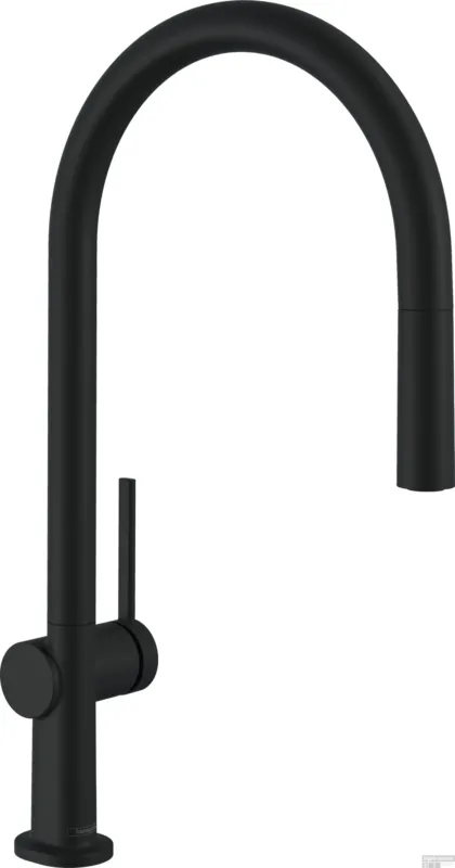 Hansgrohe Talis M54 ééngreeps keukenmengkraan 210 met uittrekbare uitloop en sBox, mat zwart Gratis Retour