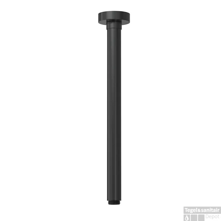 Plafondbuis Hotbath Cobber Rond 30 cm Geborsteld Zwart PVD Voordeelprijs
