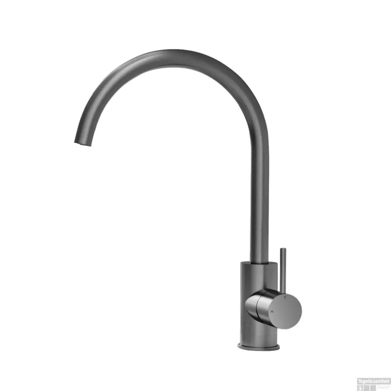 Keukenmengkraan Hotbath Cobber 1-hendel 36 cm Draaibare Uitloop Verouderd IJzer Aanbieding