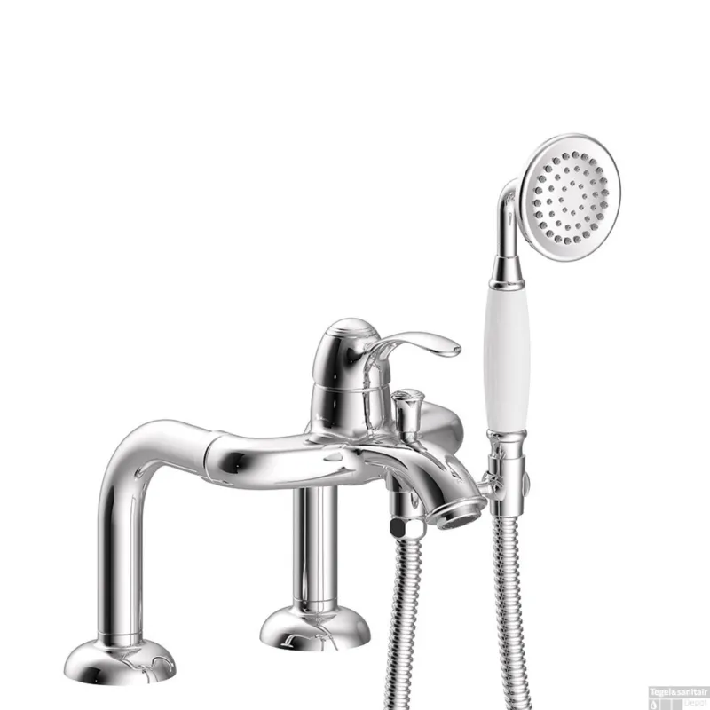 Direct Beschikbaar Badrandkraan Tres Clasic Mengkraan Opbouw Incl. Handdouche Chroom