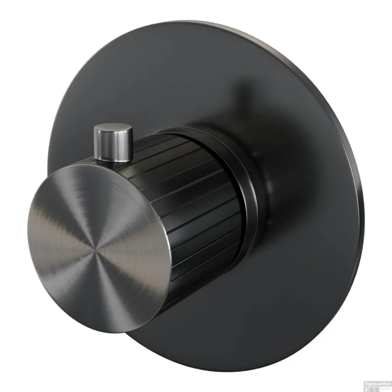 Nieuw Brauer Stripe losse inbouwthermostaat met in- en afbouwdelen gunmetal geborsteld PVD