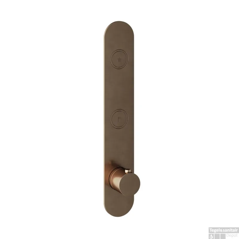 Douchethermostaat Hotbath Cobber Inbouw 2 Pushbuttons Verouderd Messing (excl. inbouwdeel) Living Colours Koopje