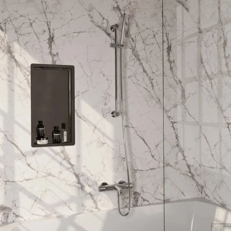 Express Levering Opbouwset Bad- en Douchekraan Brauer Carving Thermostatisch Chroom (Alle Opties)