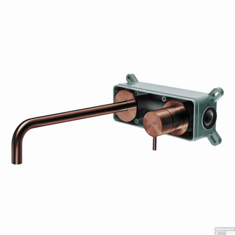 Inbouwkraan Qisani Flow Hoog Geborsteld Copper Finale Uitverkoop