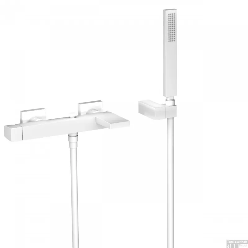 Badmengkraan Tres Slim Exclusive Opbouw Vierkant Mat Wit Veilige Betaling