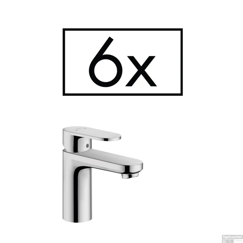 Wastafelmengkraan HansGrohe Vernis Blend 100 Eengreeps Met Trekwaste 6 Stuks Chroom Tijdelijk Beschikbaar