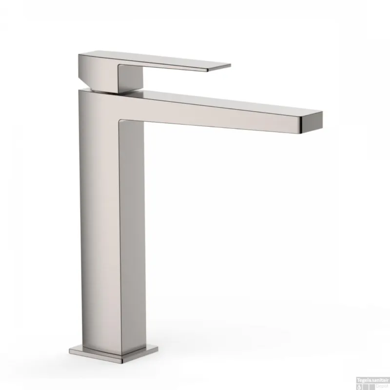 Flitsaanbieding Wastafelmengkraan Tres Slim Exclusive Vierkant Met Hendel RVS