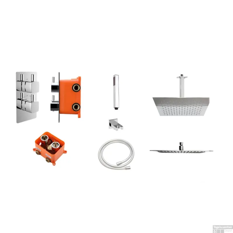 Inbouw Regendoucheset Best Design Piazza met Inbouwbox P-300 x 300 Gecertificeerd