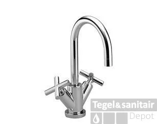 Dornbracht Tara. Wastafelkraan Uitloop 135 Mm. Draaibaar Kruisgreep Chroom Veilige Betaling
