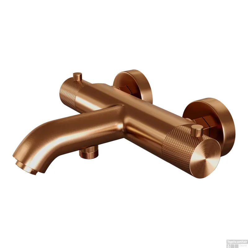 Tijdelijk Beschikbaar Opbouw Bad- en Douchekraan Brauer Copper Carving Thermostatisch Geborsteld Koper