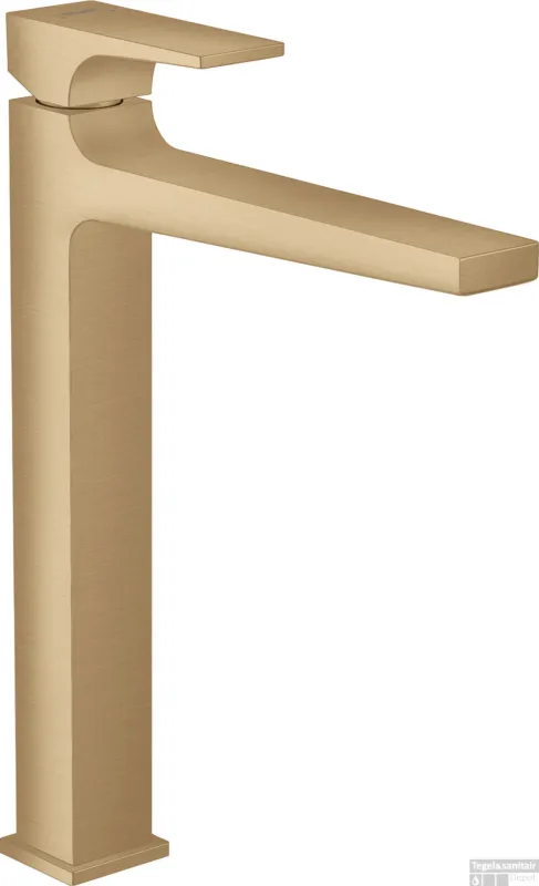 Hansgrohe Metropol ééngreeps wastafelkraan 260 met rechte greep en PushOpen afvoerplug, Brushed Bronze Seizoensaanbieding