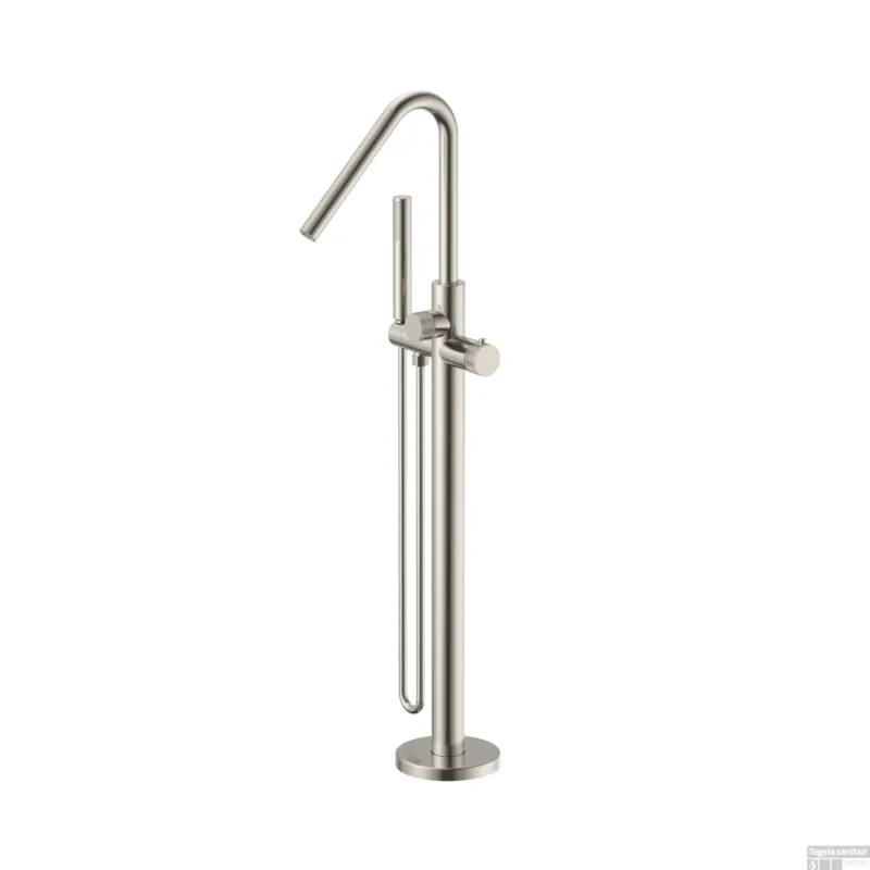 Op = Op Badmengkraan BWS Sensa met Wateraansluiting Thermostatisch Opbouw Geborsteld RVS