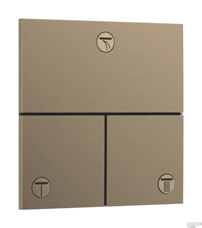 Hansgrohe ShowerSelect Comfort E stopkraan inbouw voor 3 functies, Brushed Bronze Alleen Vandaag