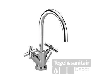 Dornbracht Tara. Wastafelkraan Uitloop 165 Mm. Draaibaar Kruisgreep Chroom Lage Prijs
