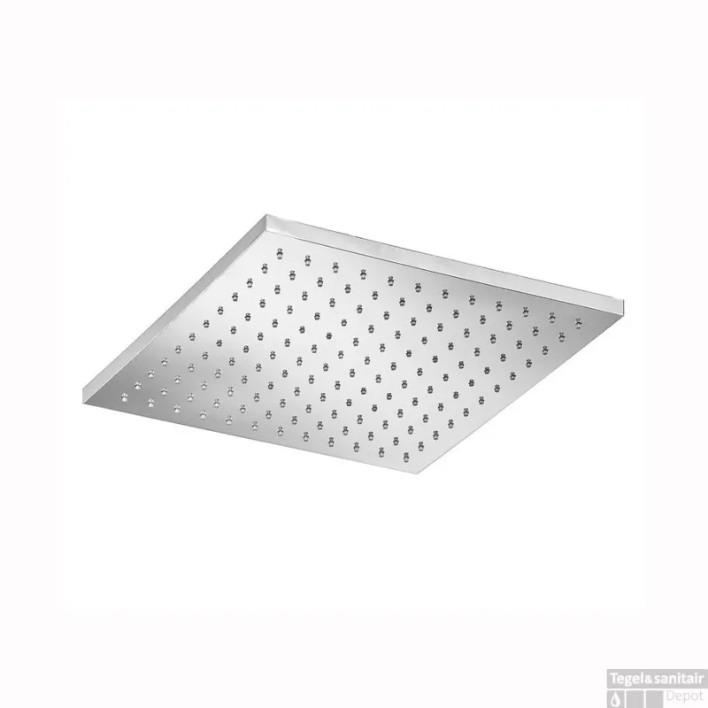 Hoofddouche Hotbath Mate 30x30 cm Vierkant Opbouw Geborsteld Nikkel Gecertificeerd