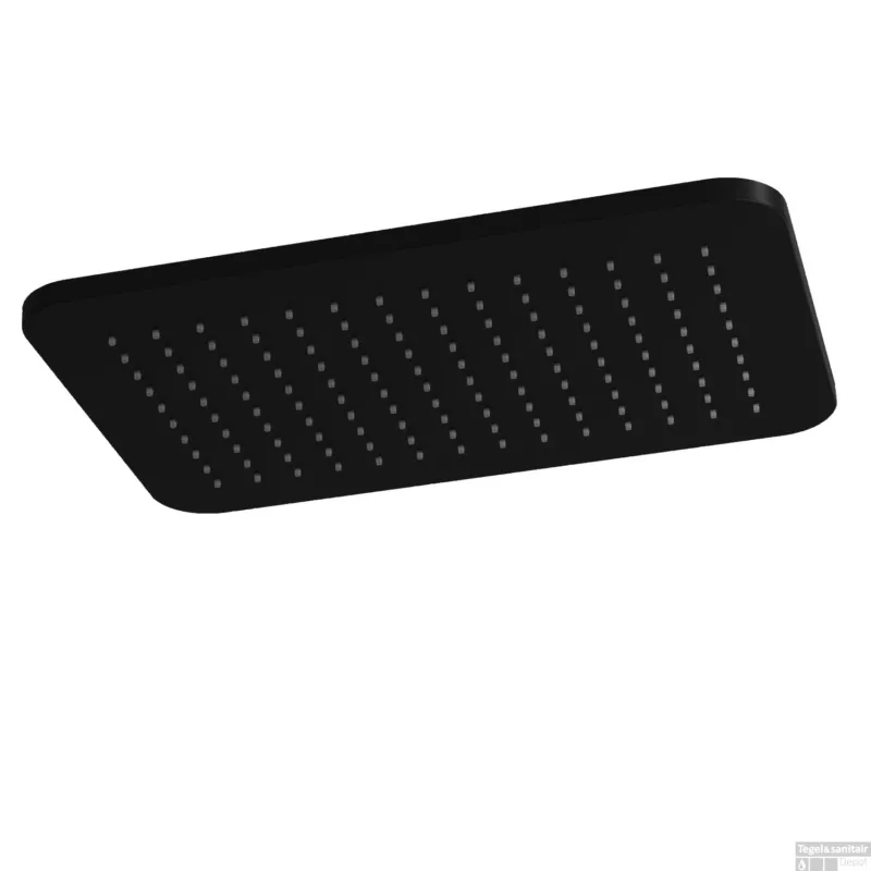 Dagaanbieding Hoofddouche Hotbath Gal Rechthoek 27x40 cm Mat Zwart