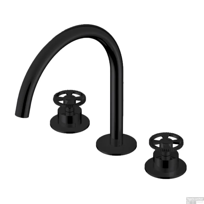 Must-Have Wastafelmengkraan Hotbath Cobber @Work 3 Gats Mat Zwart