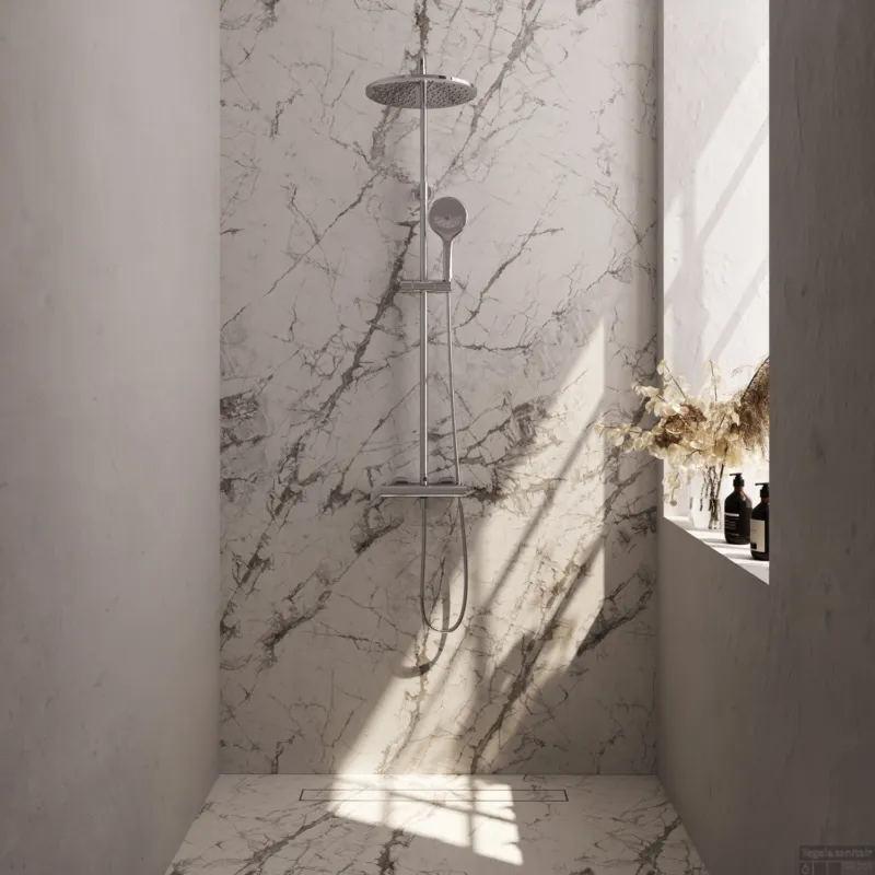 Regendouche Brauer Chrome Showerpipe Met Thermostaat 30cm 3 Standen Messing Chroom Alleen Vandaag