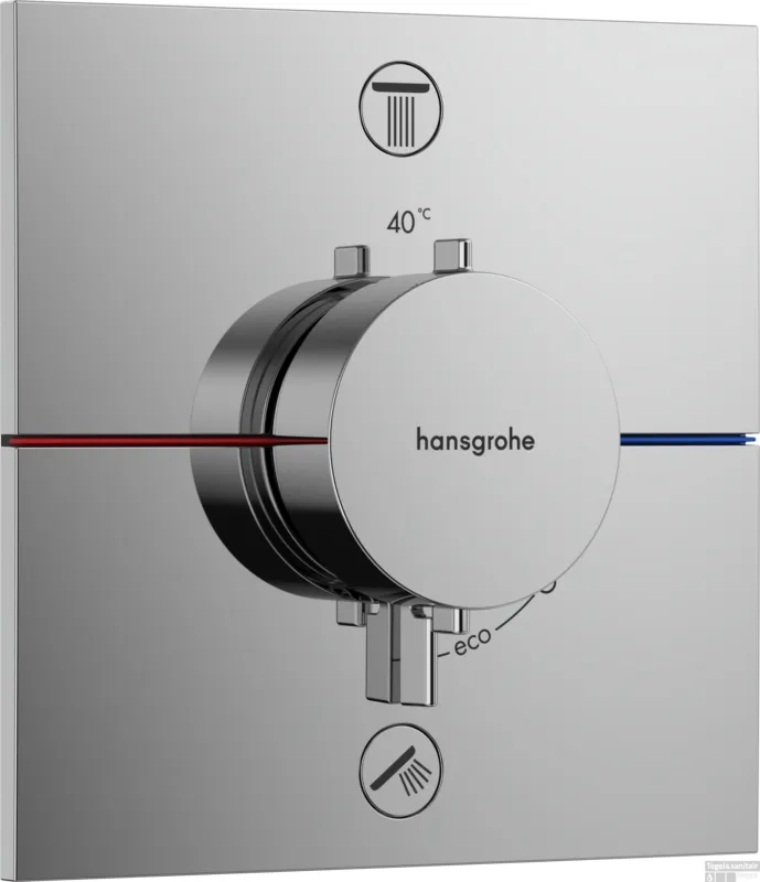 Gereduceerde Prijs Hansgrohe ShowerSelect Comfort E thermostaat inbouw voor 2 functies met geïntergreerde zekerheidscombinatie volgens EN1717, chroom