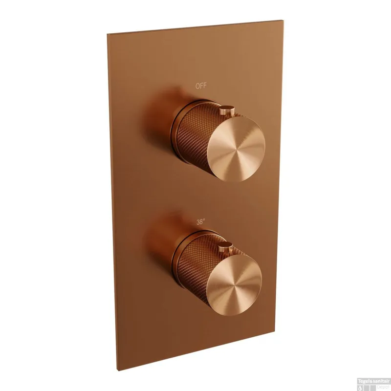 Inbouwthermostaat Compleet Brauer Copper Carving 3-weg Geborsteld Koper Bestel Nu