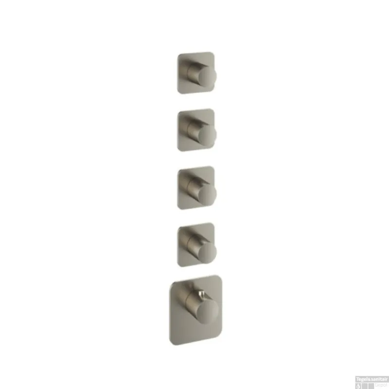 Uitverkoop Thermostaat Hotbath Gal High Flow met 4 Stopkranen Geborsteld Nikkel PVD