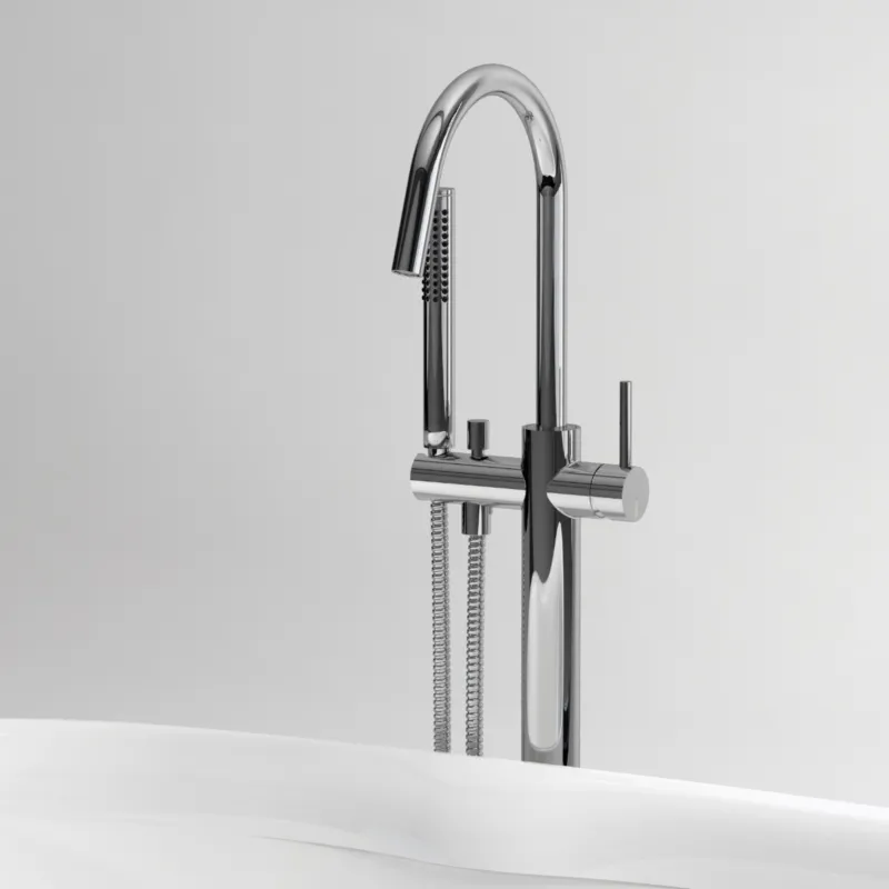 Clou - Xo Vrijstaande Badmengkraan Type 1, Met Handdouche, Chroom Bestel Nu