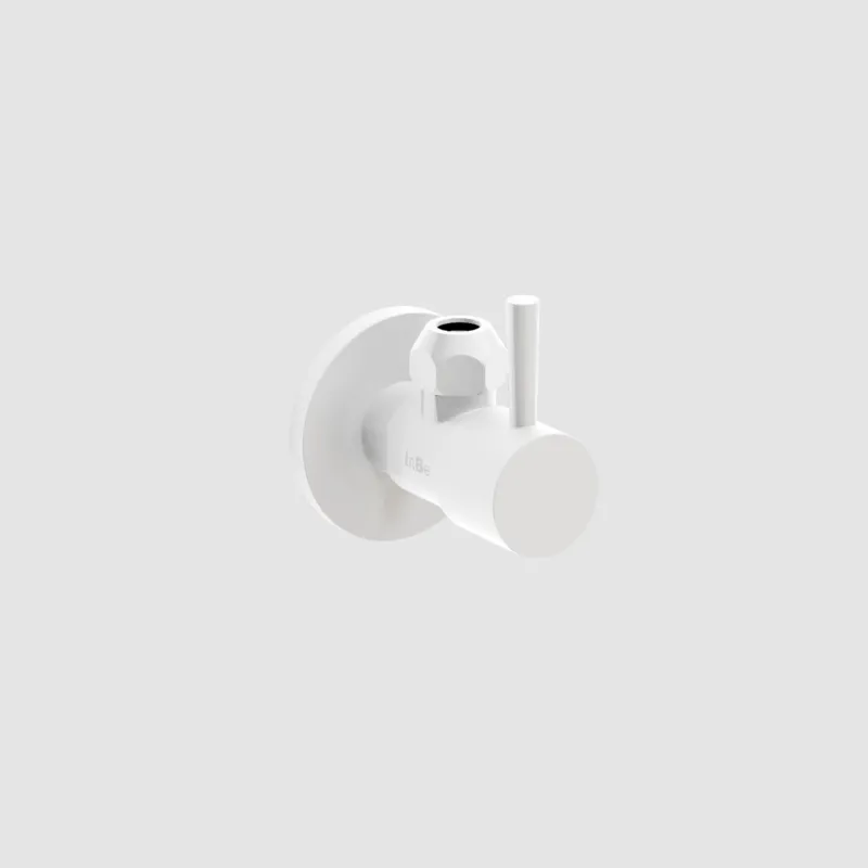 Clou - Inbe Design Hoekstopkraan Type 1, Rond, Met Knelmoer En Krimpkous, Mat Wit Veilige Betaling