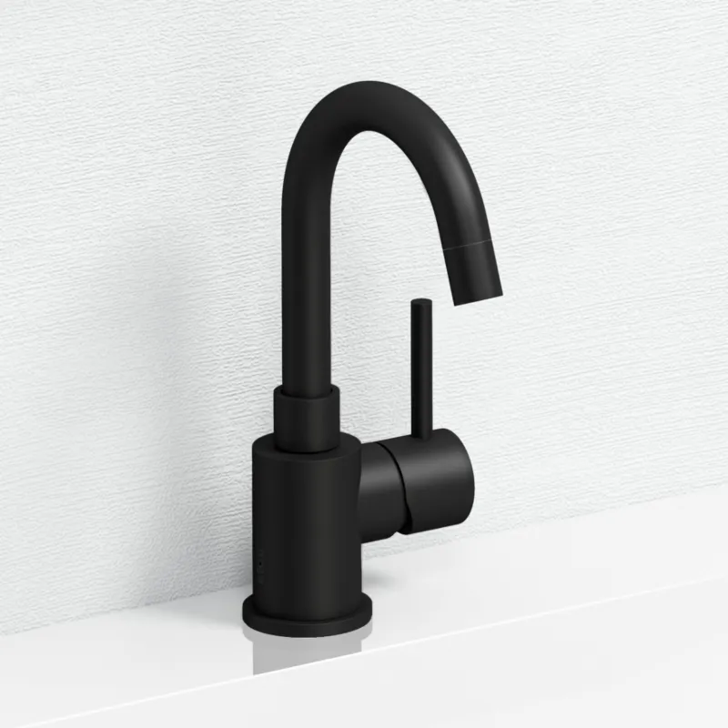 Clou - Xo Wastafelmengkraan Type 1, Met Draaibare Uitloop, Mat Zwart Premium