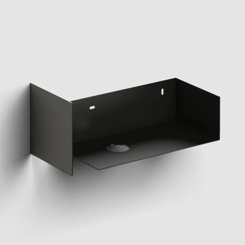 Clou - Vale Open Kast Met Handdoekhouder T.b.v. 38 Cm Rechts, Zwart Gepoedercoat Rvs Bestseller