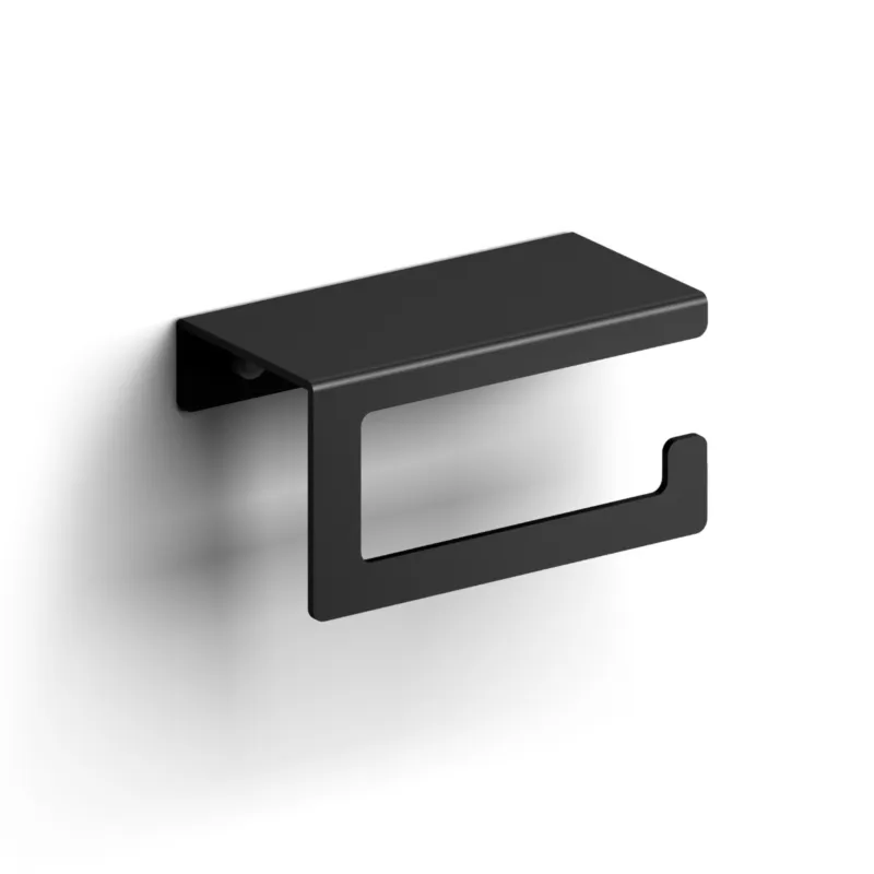 Exclusieve Aanbieding Clou - Fold Toiletrolhouder Met Cover, Mat Zwart