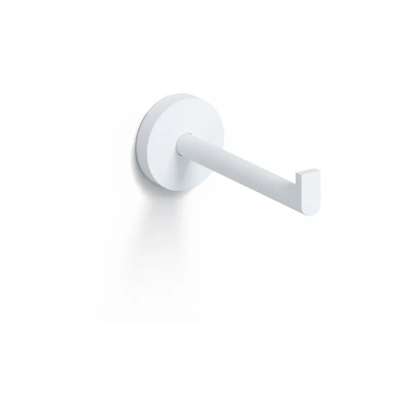 Clou - Flat Toiletrolhouder, Recht, Zonder Klep, Mat Wit Meest Verkocht