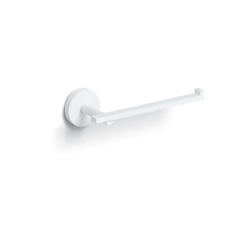 Veilige Betaling Clou - Flat Toiletrolhouder Zonder Klep, Mat Wit
