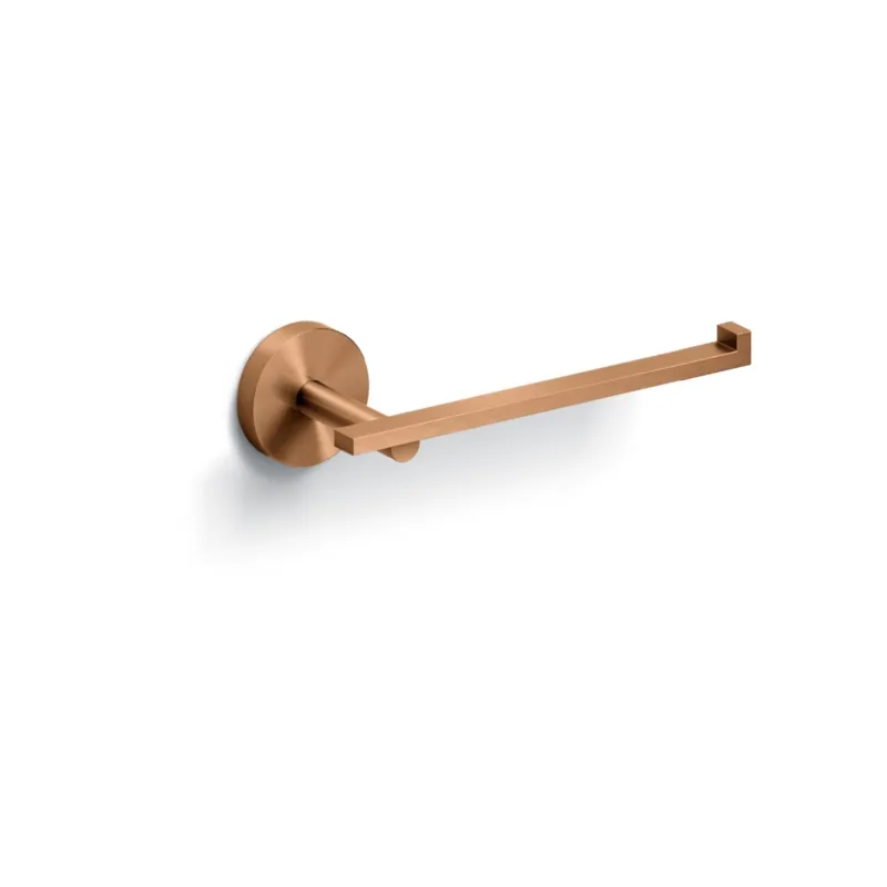 Premium Clou - Flat Toiletrolhouder, L-vorm, Zonder Klep, Brons Geborsteld Pvd