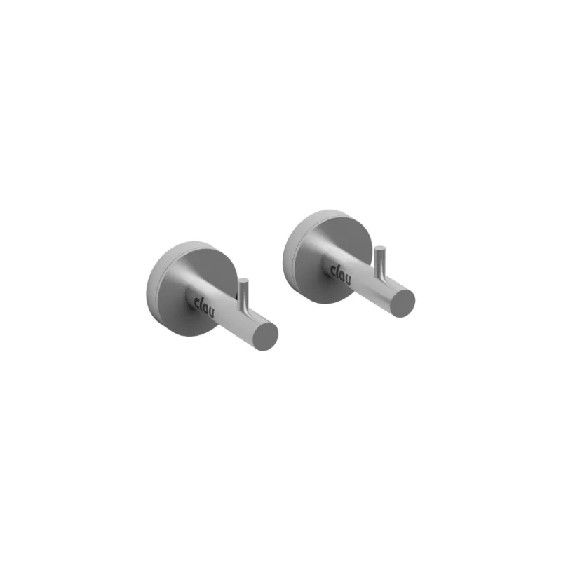 Clou - Slim Set À 2 Haken, Rvs Geborsteld Gratis Retour