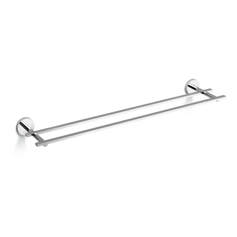 Exclusieve Aanbieding Clou - Flat Handdoekrek 60cm, Dubbel, Chroom