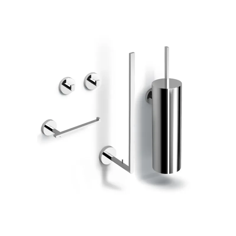 Aanbieding Clou - Vlak Toilet Accessoireset, Chroom