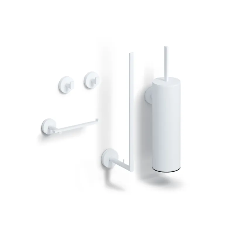 Nu Kopen Clou - Vlak Toilet Accessoireset, Mat Wit