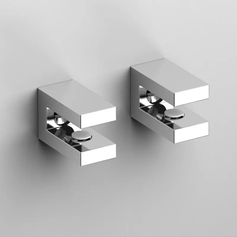 Clou - Quadria Set À 2 Planchetdragers, Chroom, Max. Dikte 6mm Dagaanbieding