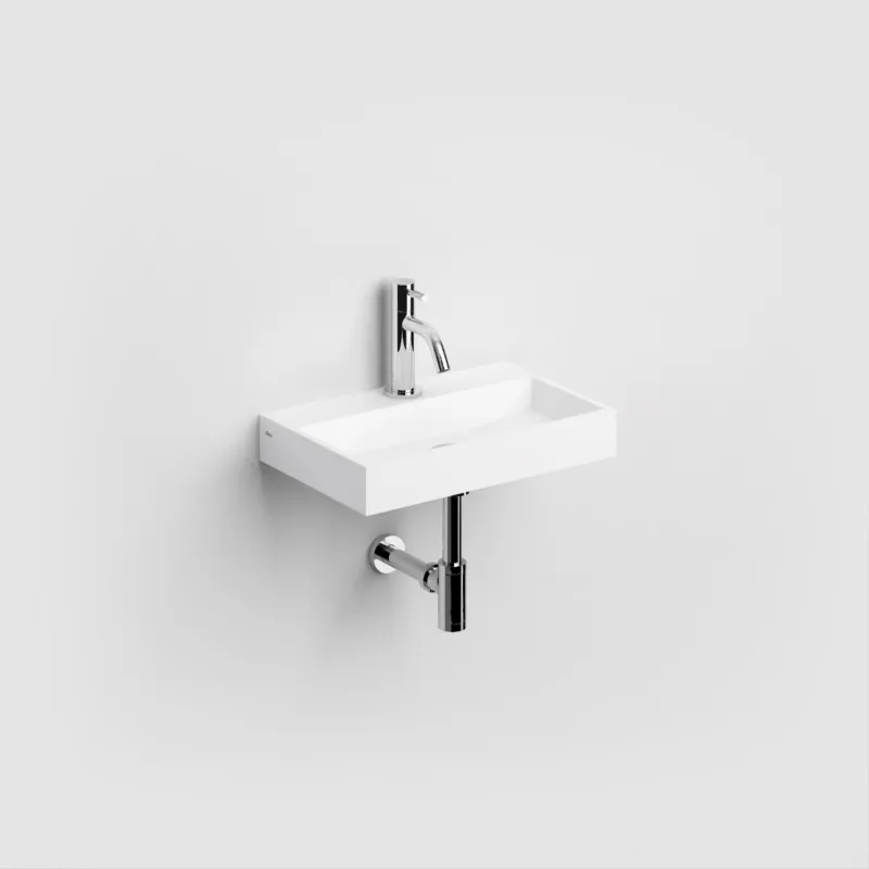 Voordeelprijs Clou - Mini Wash Me Fontein 38cm, Met Voorbewerkt Kraangat, Mat Wit Aluite