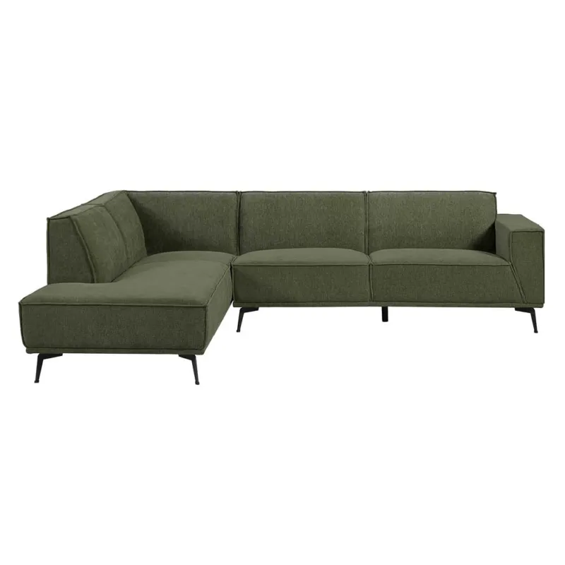 Speciale Aanbieding Leeds 2,5-zits + voetenbank (217 x 268 cm) | Kleur = city 355 flessengroen