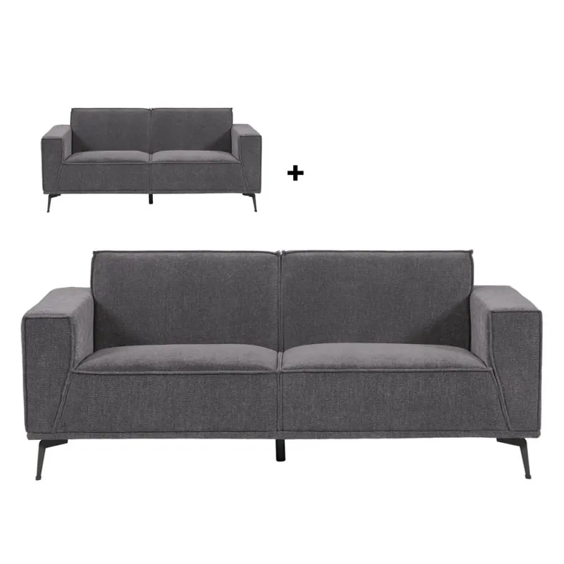 Actieprijs Leeds 3-zits + 2,5-zits (220 x 88 & 200 x 88 cm) | Kleur = stad 464 zwart blauw