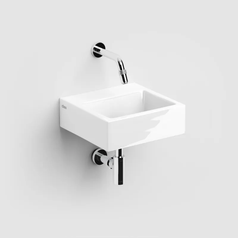 Bestseller Clou - Flush 1 Fontein 28cm, Met Kranenbank, Zonder Kraangat, Inclusief Chromen Afvoerplug