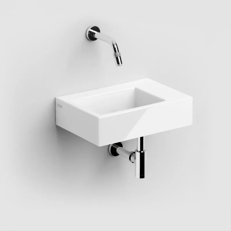 Clou - Flush 2 Fontein 36cm, Zonder Kraangat, Met Afvoerplug, Glanzend Wit Keramiek Koop Online