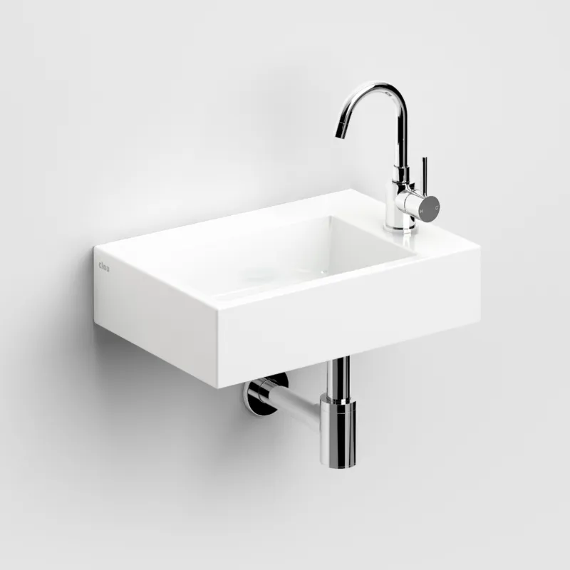 Clou - Flush 2 Plus Fontein, Met Kraangat, Zonder Afvoerplug, Glanzend Wit Keramiek Shop Nu