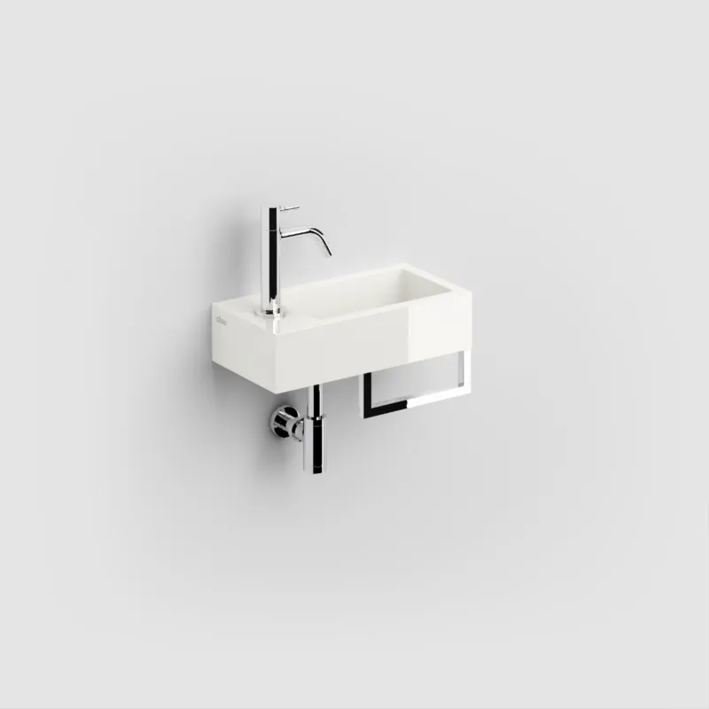 Clou Flush 3 Fontein Links 36cm - Handdoekhouder - Glanzend Wit Merkproduct