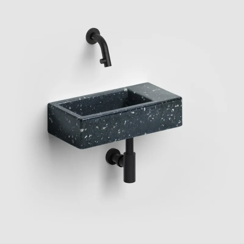 Shop Nu Clou - Ecorazzo Flush 3 Fontein 36cm, Rechts, Gerecycleerd, Heelal Zwart Pe