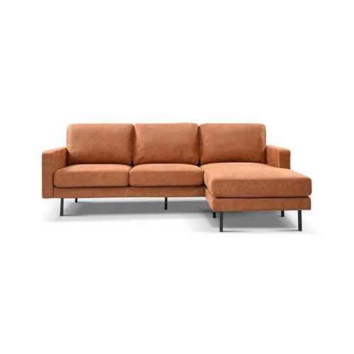 Betrouwbaar 2,5-zits + chaise longue (235 x 155 cm) | Kleur = adore 015 geel oranje