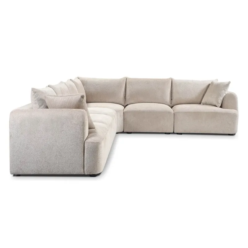 Express Levering Canterbury | 2,5-zits + chaise lounge (293 x 170 cm) | Kleur = mona 110 grijs wit