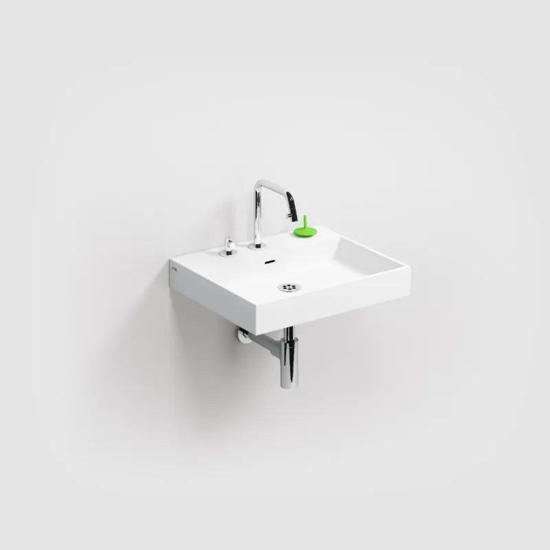 Clou - Wash Me Wastafel 50cm, Zonder Plug, Mat Wit Aluite Actieprijs